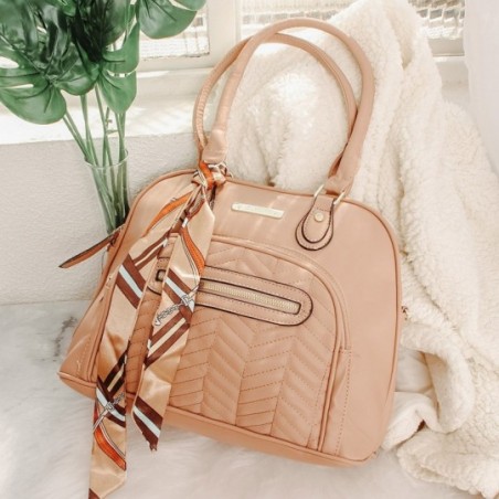 Bolsa Feminina De Mão Social Executiva Em Tressê Com Lenço