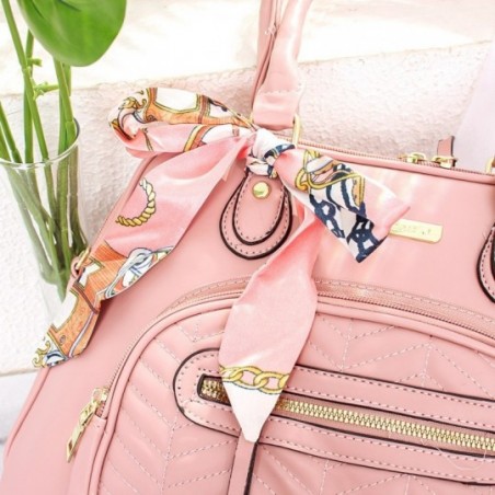 Bolsa Feminina De Mão Social Executiva Em Tressê Com Lenço