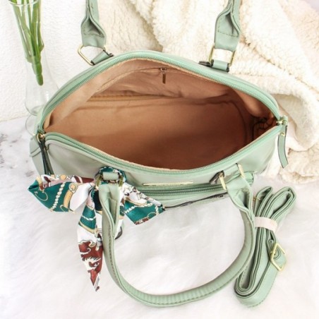Bolsa Feminina De Mão Social Executiva Em Tressê Com Lenço