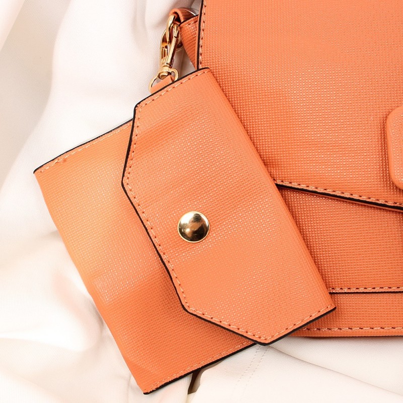 Bolsa Feminina De Mão Luxo C/ Lenço Porta Cartão Removível