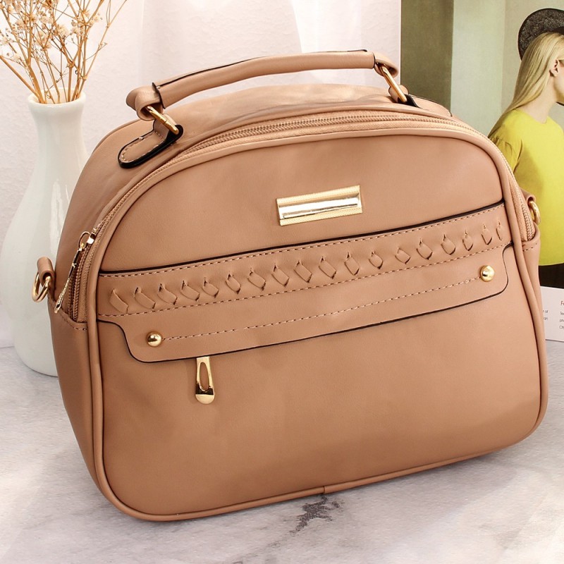 Bolsa Feminina Luxo Executiva Espaçosa De Mão Em Tressê