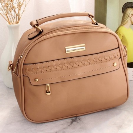 Bolsa Feminina Luxo Executiva Espaçosa De Mão Em Tressê