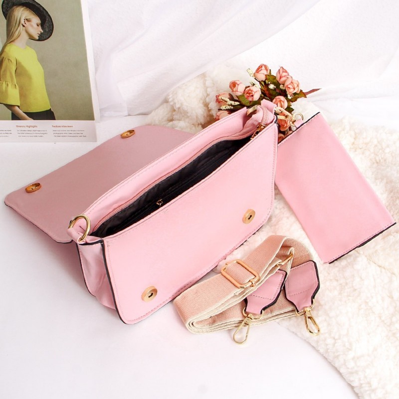 Bolsa Transversal Feminina Luxo Alto Relevo C/ Porta Cartões