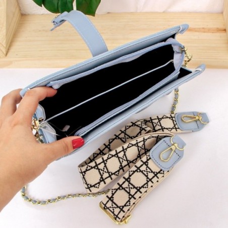 Bolsa Feminina De Mão Social Luxo Estruturada Com Correntes