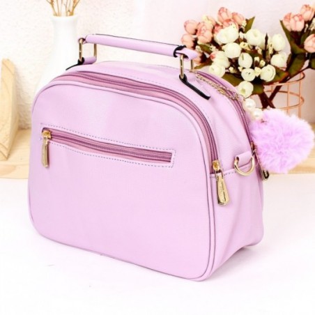 Bolsa Feminina Luxo De Mão Repartições Externas Com Chaveiro