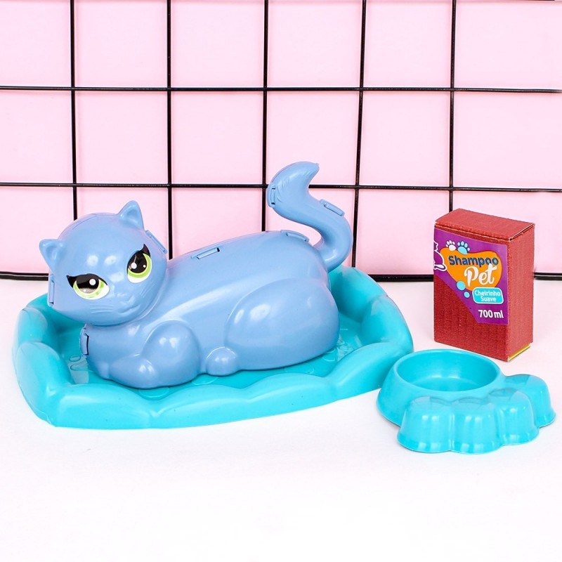Kit Gatinho Pet Com 4 Peças Brinquedo Infantil Altimar