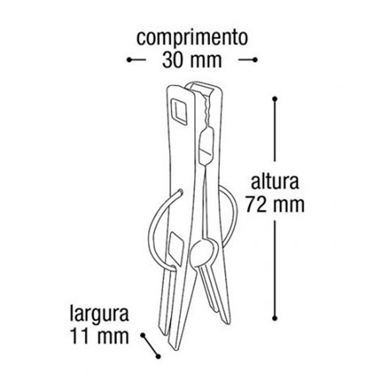 Kit Prendedores Para Roupas Plástico 24 Unidades ArqPlast