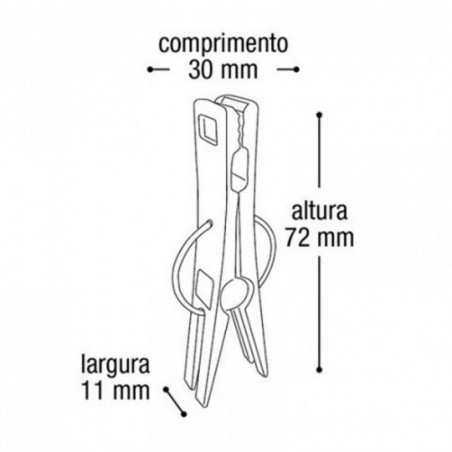 Kit Prendedores Para Roupas Plástico 12 Unidades Arqplast