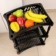Fruteira Organizador Vertical Triplo Preto Arqplast