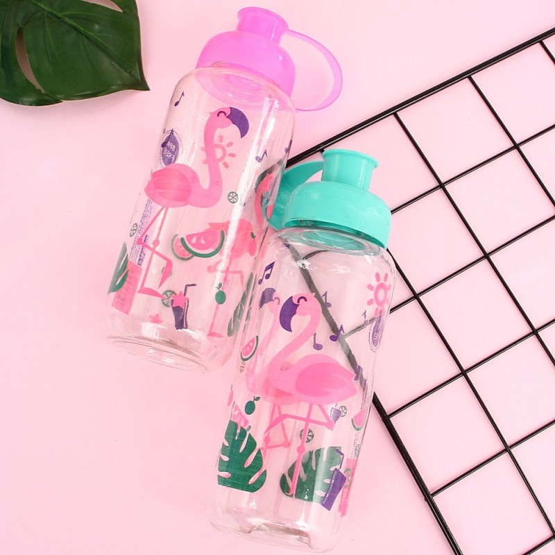 Garrafa Squeeze Estampada Flamingo 550 Ml Plasduran