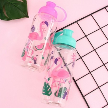 Garrafa Squeeze Estampada Flamingo 550 Ml Plasduran
