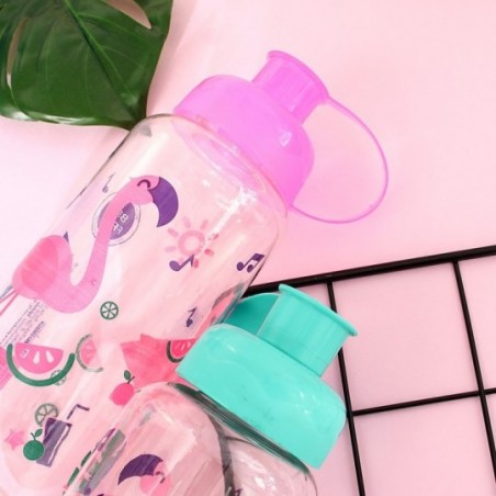 Garrafa Squeeze Estampada Flamingo 550 Ml Plasduran