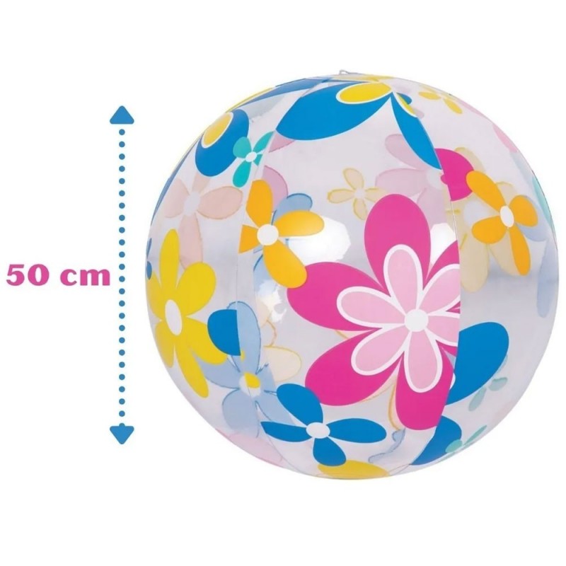 Bola Infantil De Praia Inflável Transparente 50 Cm Wellmix