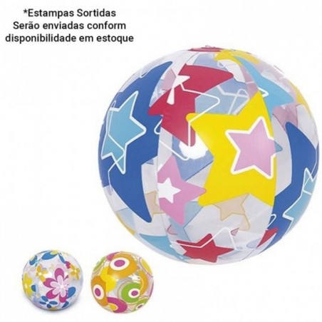 Bola Infantil De Praia Inflável Transparente 50 Cm Wellmix