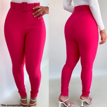 Calça Skinny Feminina Tecido Malha Pop Moda Blogueira