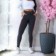 Calça Moletom Feminina Listras Com Cordão E Bolsos Laterais