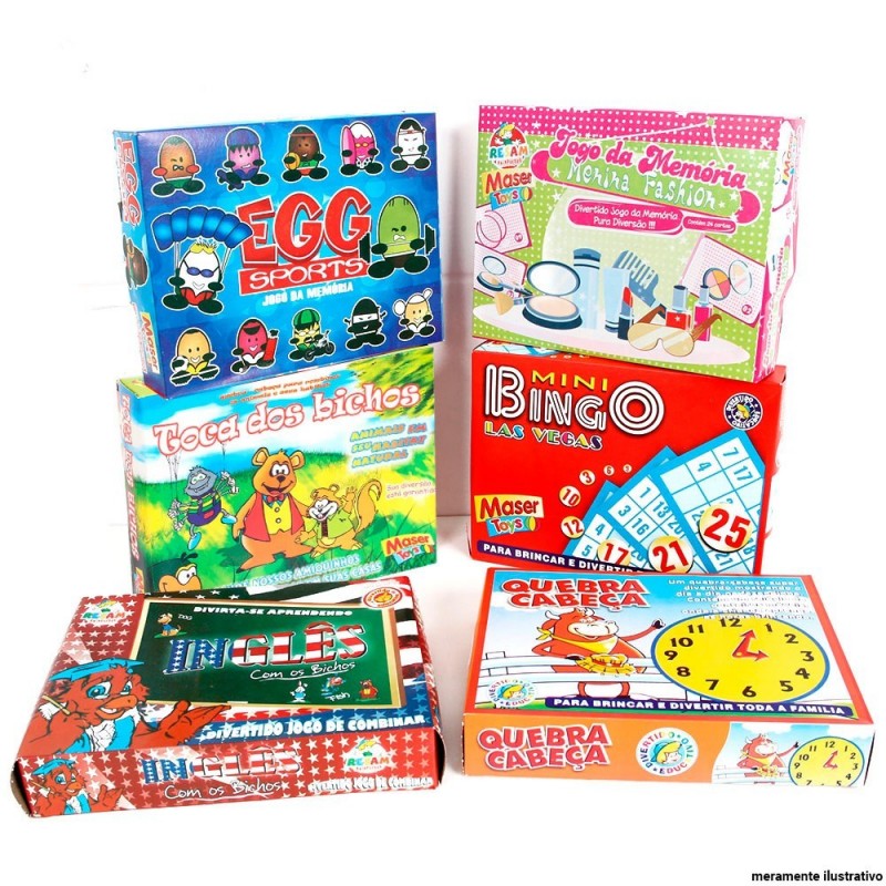 Kit Diversão 6 Jogos Infantis Para Meninos E Meninas
