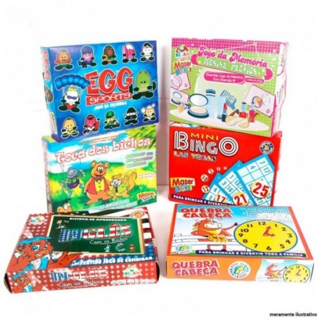 Kit Diversão 6 Jogos Infantis Para Meninos E Meninas
