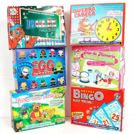 Kit Diversão 6 Jogos Infantis Para Meninos E Meninas