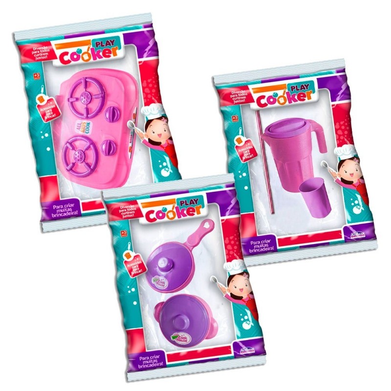 Kit Brincando De Cozinha Jarra Fogão E Acessórios Infantil