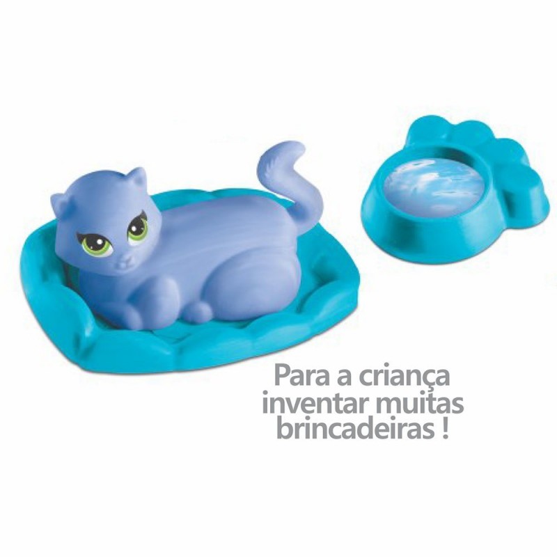 Kit Gatinho Pet Com 4 Peças Brinquedo Infantil Altimar