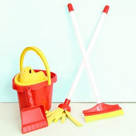 Conjunto Limpeza Infantil Rodo + Pá Brinquedo Zuca Toys