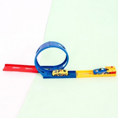 Kit De Carro Com Lançador E Pista Mega Track Looping