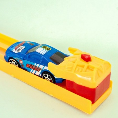 Kit De Carro Com Lançador E Pista Mega Track Looping