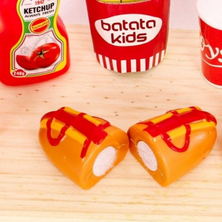 Kit Fast Food Hot Dog Com 4 Peças Play Cooker