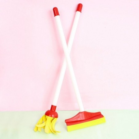 Kit Limpeza Rodo + Mop Brinquedo Infantil Zuca Toys