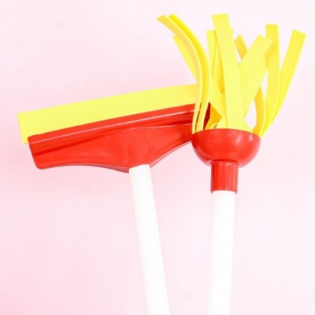 Kit Limpeza Rodo + Mop Brinquedo Infantil Zuca Toys