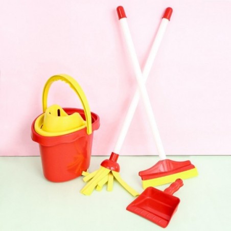 Conjunto Limpeza Brinquedo Infantil Com Rodo Zuca Toys