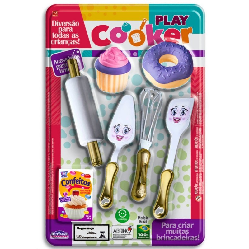 Kit Confeiteiro + Bolinhos Brinquedo Infantil Altimar