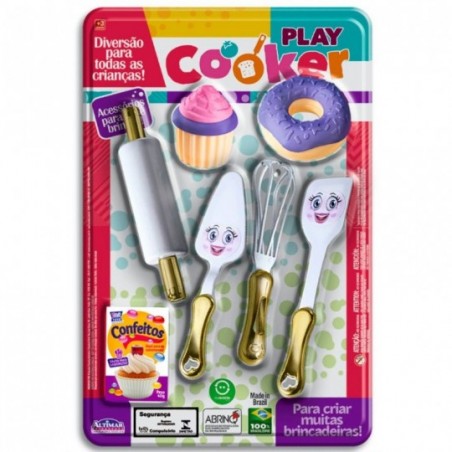 Kit Confeiteiro + Bolinhos Brinquedo Infantil Altimar