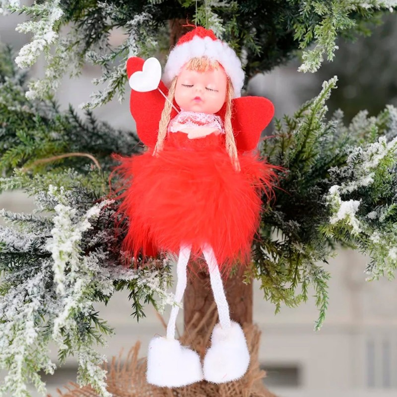 Pendente Natalino Anjo Pom Pom 18 Cm Natal No Atacado
