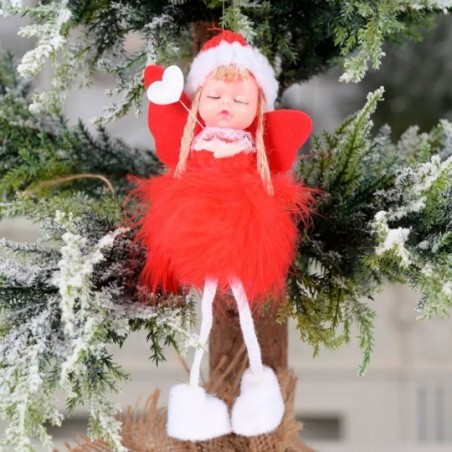 Pendente Natalino Anjo Pom Pom 18 Cm Natal No Atacado