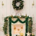 Enfeite Festão Opaco Verde Para Árvore De Natal 2 Metros