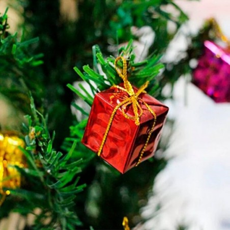 Kit 12 Mini Caixinhas Presente Pendurar Árvore De Natal