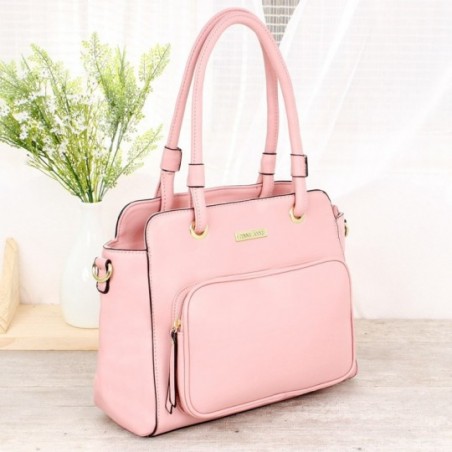Bolsa Feminina Totem Estruturada Alça Dupla Bolso Externo