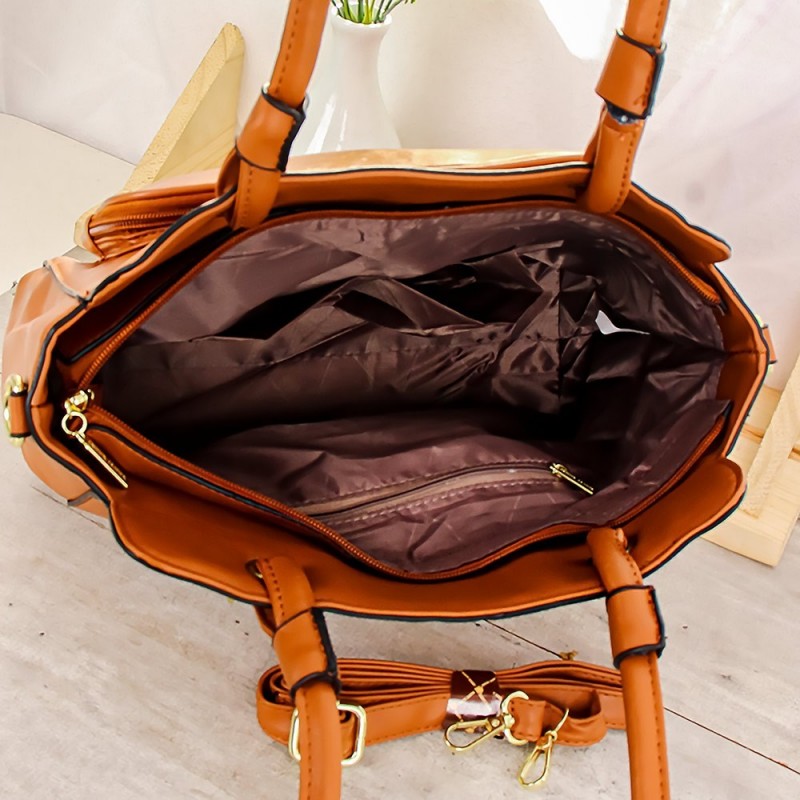 Bolsa Feminina Totem Estruturada Alça Dupla Bolso Externo