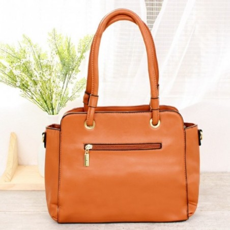 Bolsa Feminina Totem Estruturada Alça Dupla Bolso Externo