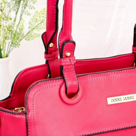Bolsa Totem Estruturada Feminina Detalhes Metálicos Alça Dupla