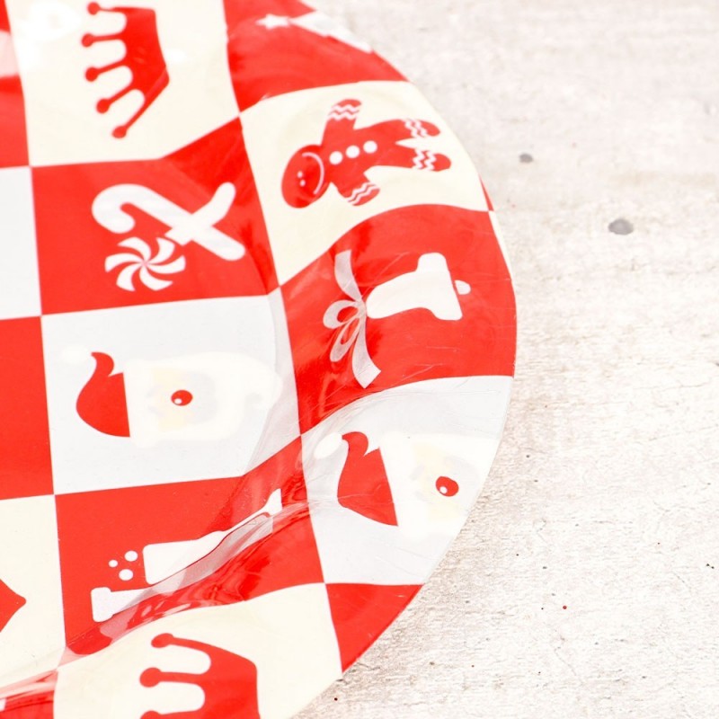 Kit 3 Bandejas Redondas Natalinas Estampada  20 Cm