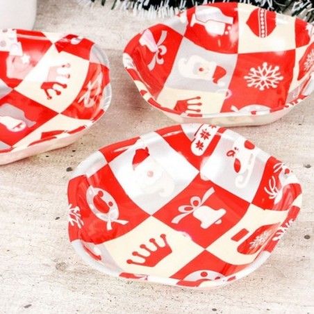 Kit 3 Pratos Papai Noel Fundos Natalinos Plástico 15,5 cm
