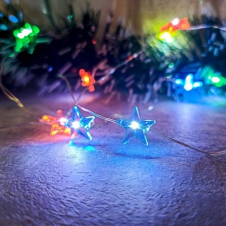 Pisca Pisca Led Formato Lâmpada Estrela Colorido 2M À Pilha