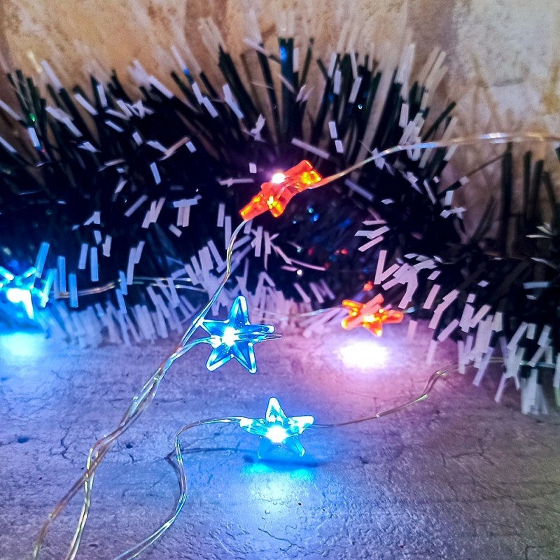 Pisca Pisca Led Formato Lâmpada Estrela Colorido 2M À Pilha