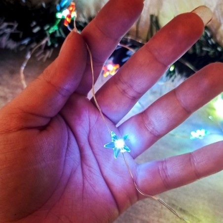 Pisca Pisca Led Formato Lâmpada Estrela Colorido 2M À Pilha