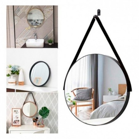 Espelho Decorativo Emoldurado De Pendurar Redondo 60 CM