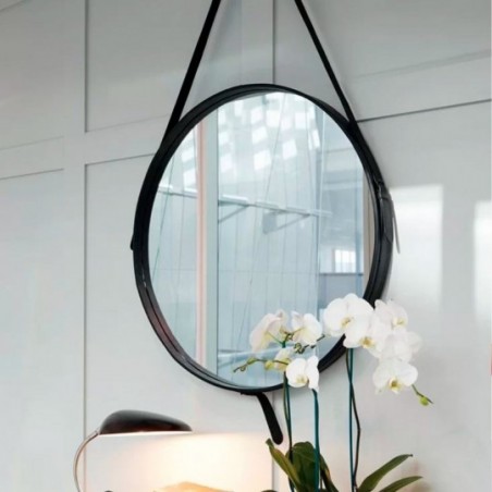 Espelho Decorativo Emoldurado De Pendurar Redondo 60 CM