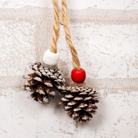 Enfeite Natalino Pendurar Papai Noel Pinhas 33X12 CM Atacado